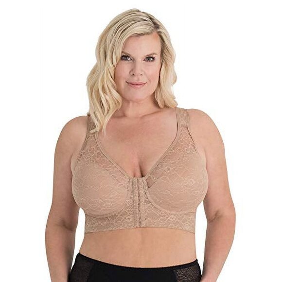 Leading Lady The Grace -Lace Covered Front Close Wireless Posture Bra 40C - Picture 1 of 5